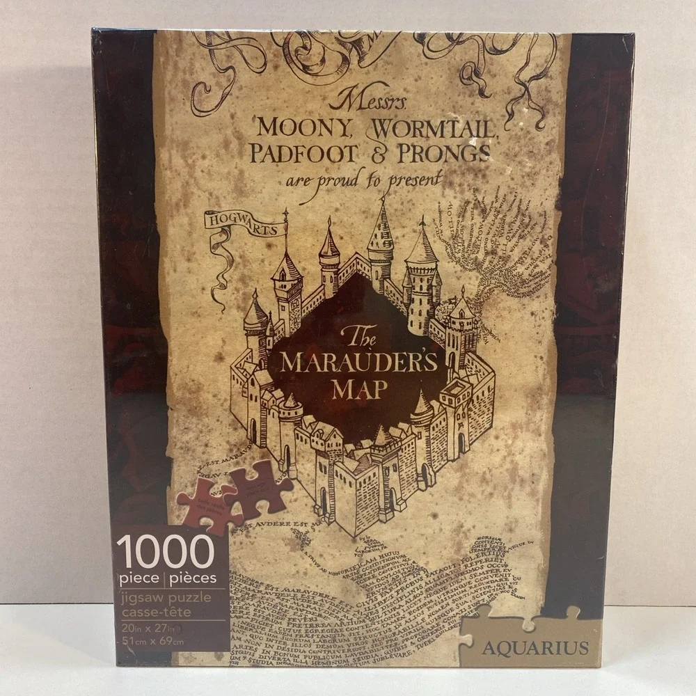 Harry Potter The Marauder's Map Hogwarts 1,000 Piece Jigsaw Puzzle Aquarius NEW